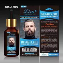 Suero para Fortalecimiento y Crecimiento de Barba o Bigote 30ml Con aceite de argán y vitamina E - Negro - Ver 1