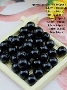 1 paquete accesorio de joyería DIY con cuentas acrílicas - Negro - Ver 3