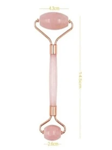 Rolinho Pedra De Jade Facial Massageador Anti Rugas - Rosa chiclete - Visão 3