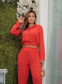 Women Tops - 紅色 - 查看 2