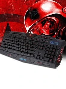 Teclado Gamer Rgb Alambrico Luz USB - Negro - Ver 3