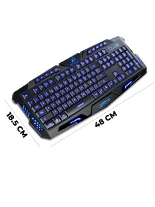 Teclado Gamer Rgb Alambrico Luz USB - Negro - Ver 2