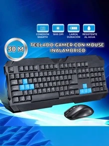 Silent And Compact Wireless Keyboard And Mouse Kit - Black - View 1