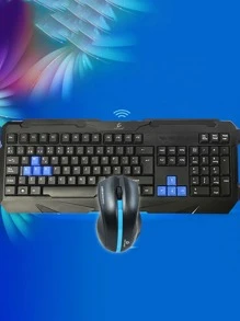 Silent And Compact Wireless Keyboard And Mouse Kit - Black - View 4