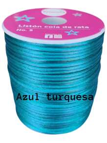 Listón Cola de Rata, Rollo con 100 metros - Azul menta - Ver 1