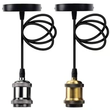 Fio Pendente Retro Decoração 1m Tecido E27+ Canopla Tb-1199 - Rosê - Visão 3