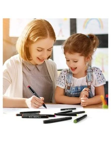 Juego de bolígrafos de acuarela de pintura de doble cabeza de colores organizador 48 pc - transparente - Ver 2