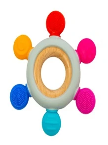Attipas Mordedera para Bebe texturas suaves y variadas- libre de BPA – silicona grado alimenticio – no tóxica