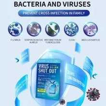 Tarjeta Sanitizante Virus Shut Out Card , eliminan virus y bacterias en el entorno 12pz - Azul - Ver 3