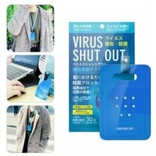 Tarjeta Sanitizante Virus Shut Out Card , eliminan virus y bacterias en el entorno 12pz - Azul - Ver 2