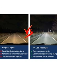 Headlight Kit LED Headlights H4 /9003/HB2 2S High/Low 6000k 12v - White - View 3