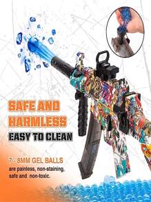 Vector Replica Hydrogel Gun, Burst Type Gel Ball Launcher Rifle, Holographic Precision Sight, Red Dot Sight - 黑色 - 查看 1