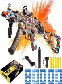 Vector Replica Hydrogel Gun, Burst Type Gel Ball Launcher Rifle, Holographic Precision Sight, Red Dot Sight - 黑色 - 查看 2