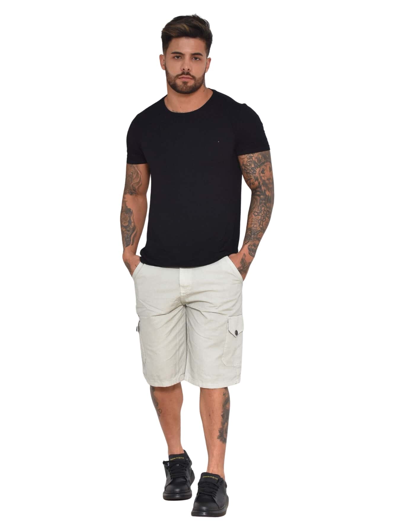 Men Shorts - 白色 - 查看 1