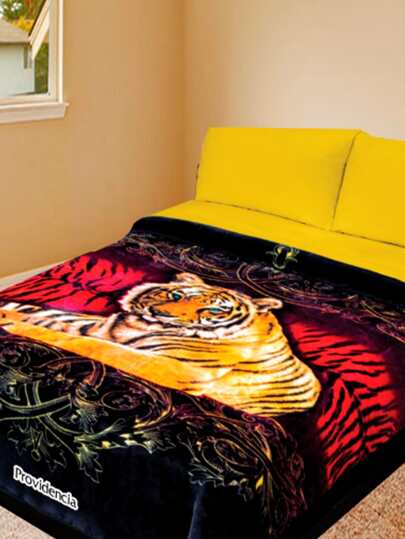 DECO HOGAR COBIJA GRUESA TIGRE PASION