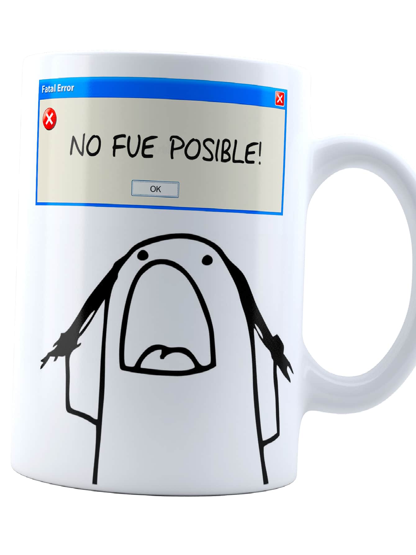 INESTAMPABLE Taza Flork Cargando Paciencia | Frase Meme divertida | Cerámica Blanca 11 oz | Para Café o té - Blanco - Ver 1