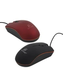 Ratón alámbrico Mouse Silencio compacto ergonomico - Negro - Ver 5