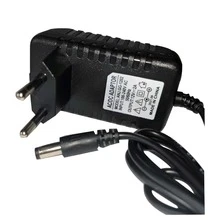 kit 10 pcs  fonte 12v2a ac 100v-240v conversor adaptador dc 12v 2a 2000ma fonte de alimentação ue plug 5.5mm x 2.1-2.5mm para fita  led ,3528, 5050 - Preto - Visão 2