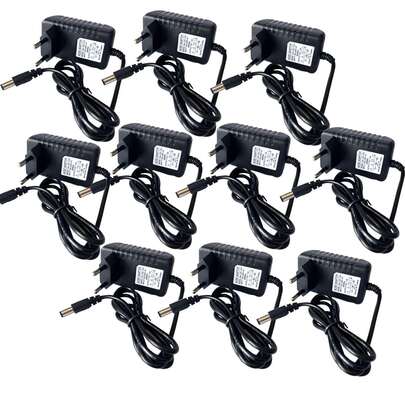 kit 10 pcs  fonte 12v2a ac 100v-240v conversor adaptador dc 12v 2a 2000ma fonte de alimentação ue plug 5.5mm x 2.1-2.5mm para fita  led ,3528, 5050