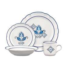 Vajilla Cinsa Thermal Spring Azul 16 piezas - Blanco - Ver 1