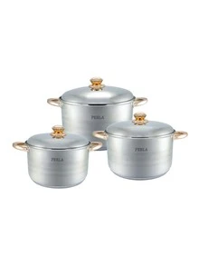 Batería De Cocina Ivon 6pzas Acero Inoxidable Alt Calidad - Gris - Ver 1