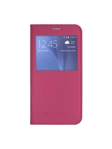 Funda Slim View Flip Cover Para Galaxy Alpha - Rosa - Ver 1