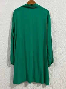 Women Blouses - 綠色 - 查看 2