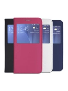 Funda Slim View Flip Cover Para Galaxy Alpha - Rosa - Ver 4