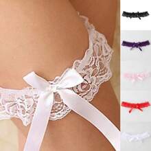 1 件时尚蕾丝公主风格大腿环和吊袜带套装，带颈圈、腿部装饰、优雅新娘蕾丝吊袜带配缎带蝴蝶结、大腿环，适合新娘礼服、婚礼、派对和日常穿着 - 粉色 - 查看 8