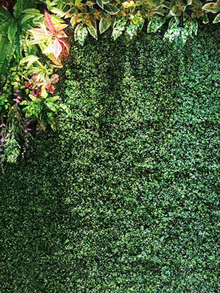 2pcs/Set Pe Material Garden Artificial Plant Wall For Sunscreen And Outdoor Decoration, Suitable For Wedding Decoration And Artificial Turf