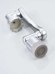 Mechanical Arm Universal Rotatable Faucet Extender With Water Bubbler And Splash-proof Joint - Silver - View 4