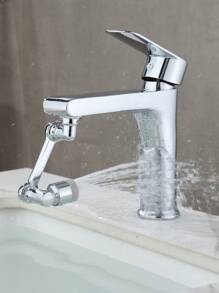 Mechanical Arm Universal Rotatable Faucet Extender With Water Bubbler And Splash-proof Joint - Silver - View 9