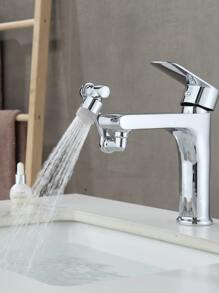 Mechanical Arm Universal Rotatable Faucet Extender With Water Bubbler And Splash-proof Joint - Silver - View 6