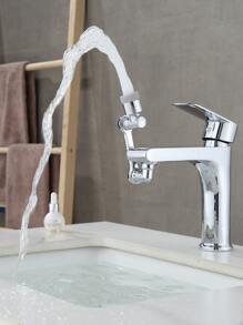 Mechanical Arm Universal Rotatable Faucet Extender With Water Bubbler And Splash-proof Joint - Silver - View 1