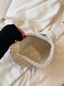 Kỳ nghỉ Phong cách Xu hướng: Cắt giảm Móc sự thêu Nách Cái túi - trắng - Xem 4