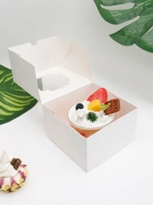 10 hộp đóng gói món tráng miệng ngày lễ tình nhân cho Macarons, kẹo, bánh quy, v.v. (Thiết kế cửa sổ trong suốt) - trắng - Xem 2