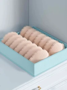 1 件装纯色内衣收纳盒，米色无纺布袜子收纳盒，衣柜内衣、胸罩、袜子、领带、丝巾收纳盒，衣柜收纳收纳盒万圣节装饰万圣节服装秋季装饰节日装饰 - 藍色 - 查看 5