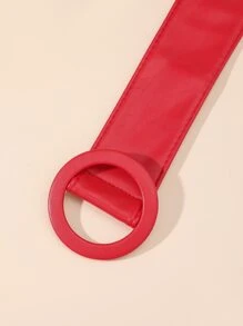 1pc Women's Simple & Fashionable Leather Belt With Buckle, Knot Decoration, Slimming, Perfect For Dress, No Hole Halloween Summer, School