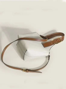 Đúng mốt Của phụ nữ Mini Túi Bucket , Linh hoạt Túi đeo chéo Có Áo Xử lý - trắng - Xem 6