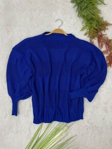 Women Sweaters - 藍色 - 查看 6