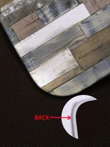 1入復古木紋防滑廚房地墊 - 彩色 - 查看 6