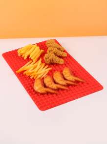 1pc  Pyramid Silicone Mat for Baking, Roasting and Cooking, Fat Reducing Sheet for Pan, Grilling and Oven, Multifunctional, Non Stick, Size 15x10 Inches