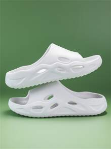 Dép quai hậu thời trang nam thiết kế khoét lỗ, thích hợp sử dụng trong nhà và bãi biển - trắng - Xem 3