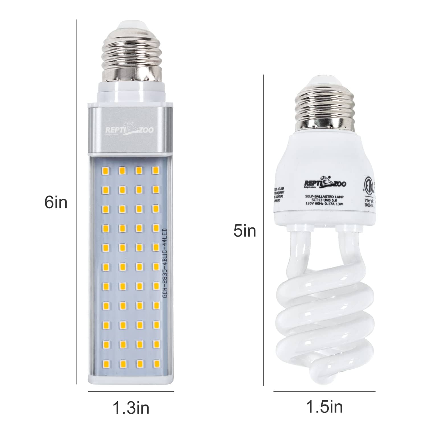 Reptile Light Fixture Kit, Paludarium Terrarium Hood with 13W UVB