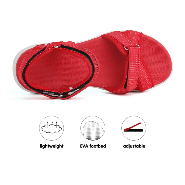 Women's Athletic Sport Sandals Hiking Sandals - Red - View 2