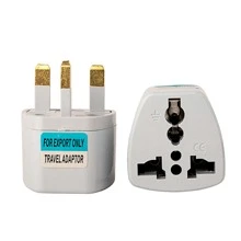 2入組/包英國標準三齒電源轉換插頭,白色,型號sz-005 - 白色 - 查看 6