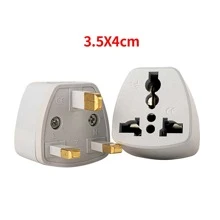 2入組/包英國標準三齒電源轉換插頭,白色,型號sz-005 - 白色 - 查看 5