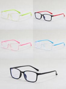 5 cặp kính mát Unisex nhiều màu trơn cho người lớn và trẻ em, kèm hộp đựng kính và khăn lau kính - Nhiều màu - Xem 2