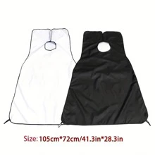 1入組白色新款男式鬍鬚剃須圍裙護理清潔頭髮成人圍嘴剃須刀架浴室收納盒男士禮物 - 白色 - 查看 5