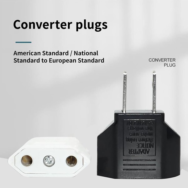 Pure Copper European To American Convert Twoprong Plug Electrical